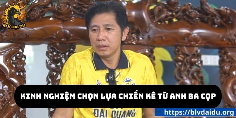 Kinh nghiệm chọn lựa chiến kê từ Anh Ba Cọp